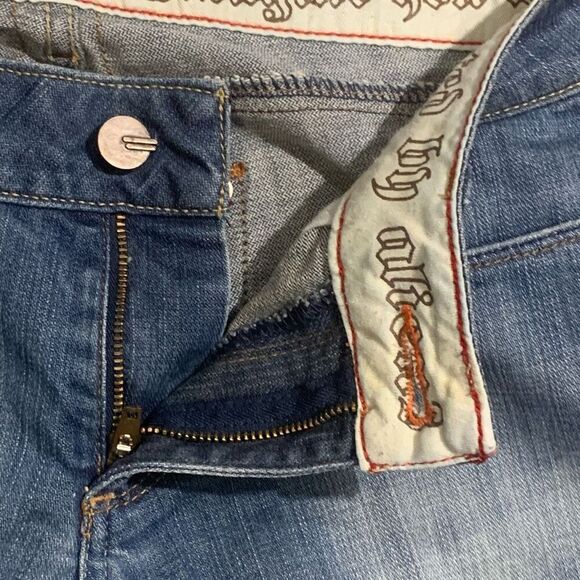 Indies Imagine You Were Abducted by Aliens Womens 26 Denim Flare Leg Jeans Blue - Picture 4 of 8